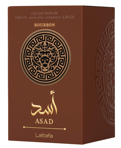 Personal fragrance — Lattafa Asad Bourbon unisex eau de parfum spray 3.4 oz