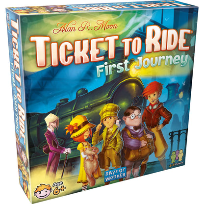 Ticket to Ride First Journey board game - fun train game for kids aged 6+