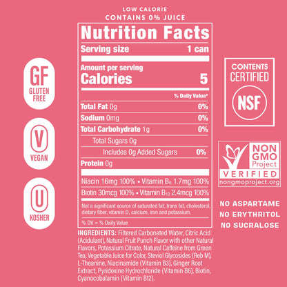 GORGIE sugar free energy drink - natural coffee replacement with green tea caffeine and biotin