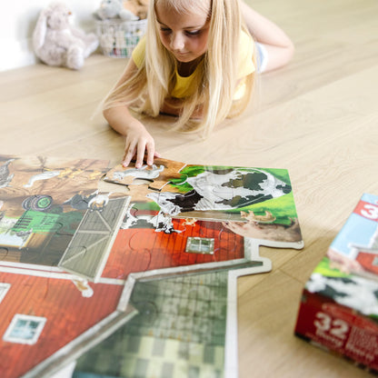 Melissa & Doug puzzle — barn shaped floor design