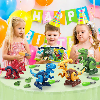 Dinosaur toys with electric drill for kids - STEM construction building toy
