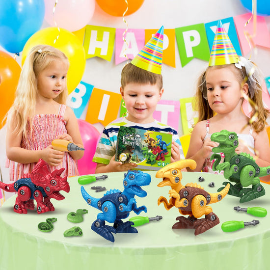 Dinosaur toys with electric drill for kids - STEM construction building toy