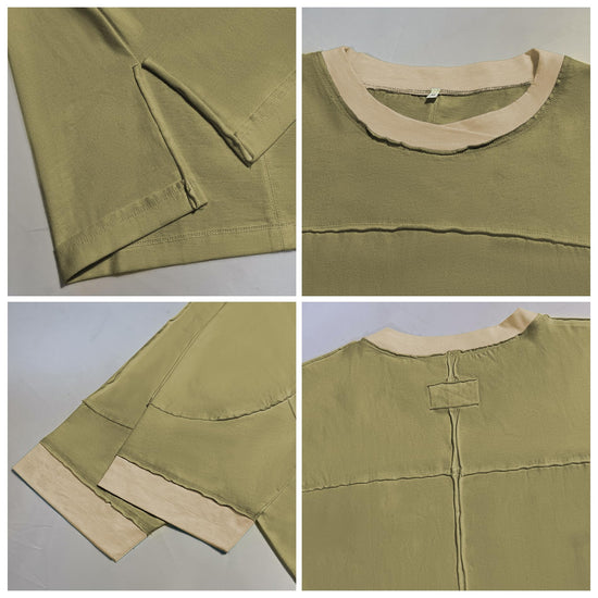 Songling womens 3/4 sleeve casual summer tee shirt in cotton