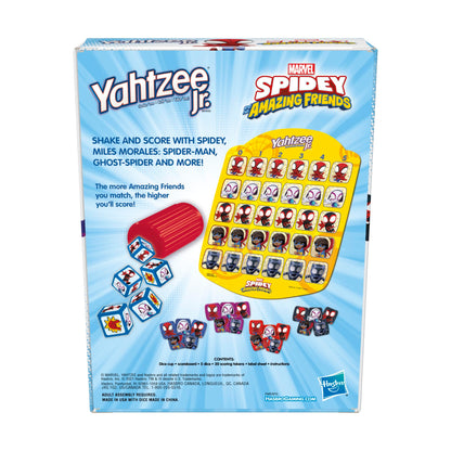 Board game — Hasbro Gaming Spidey and His Friends Yahtzee Jr. Marvel Edition for kids aged 4 and up