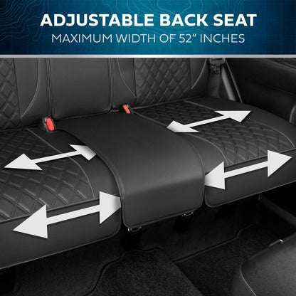 Vehicle seat cover — MotorBox prestige edition leather seat cover set in black and gray