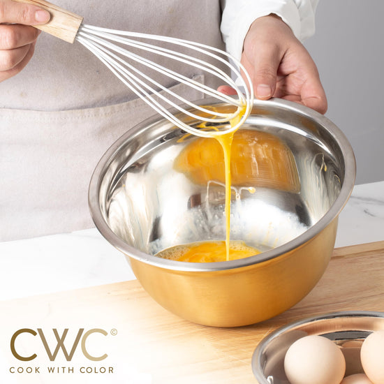 COOK WITH COLOR mixing bowls with stainless steel, airtight lids for kitchen use
