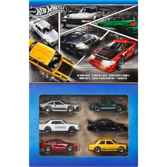 Non-riding toy vehicle — Hot Wheels set of 6 Japanese die-cast cars with elevated deco