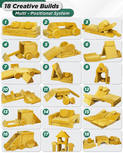 Lunix LX15 kids play couch - modular design in old colors