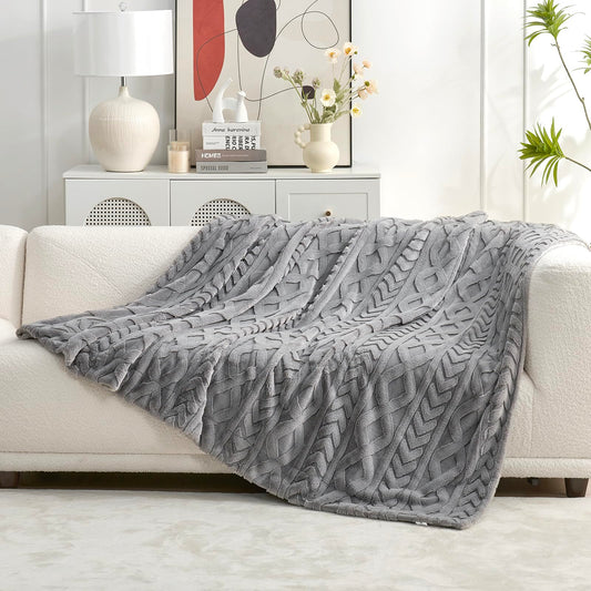 Faux fur throw blanket — Cozy soft plush design for winter warmth and comfort