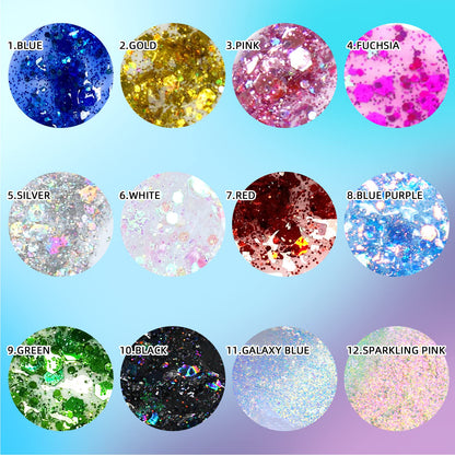 Ageda glitter — red, white and blue body and face glitter