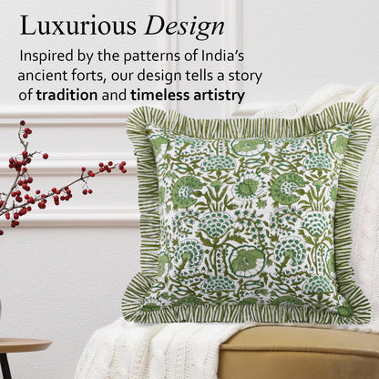Ruffle decorative pillow cover — ruffle design
