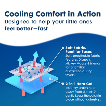 Therapeutic thermal compress — Immediate cooling gel sheets for kids, 4 count, white