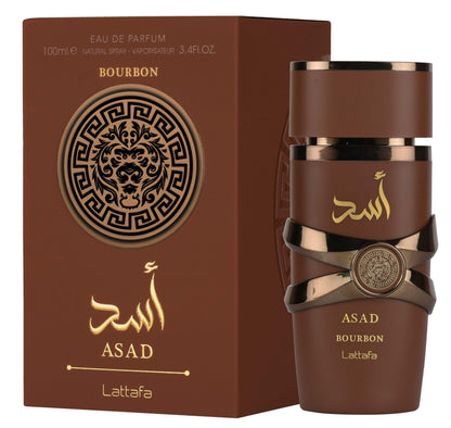Lattafa Asad Bourbon eau de parfum spray - Unisex fragrance, 3.4 ounce/100 ml