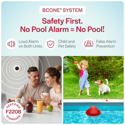 BCONE pool alarm by Lifebuoy | ASTM certified with app alerts and voice control