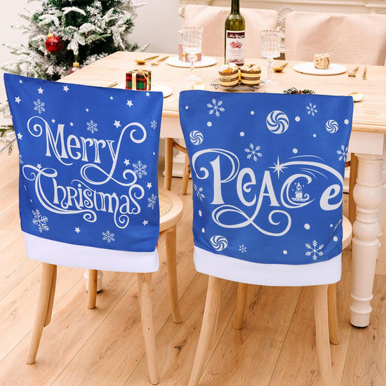 CCINEE Santa hat chair covers for Christmas holiday decoration