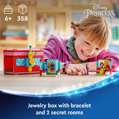 LEGO toy figure playset — Disney Snow White's jewelry box with mini dolls