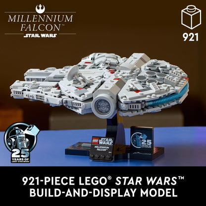 LEGO Star Wars Millennium Falcon 25th anniversary collectible - DIY building set for adults 18+