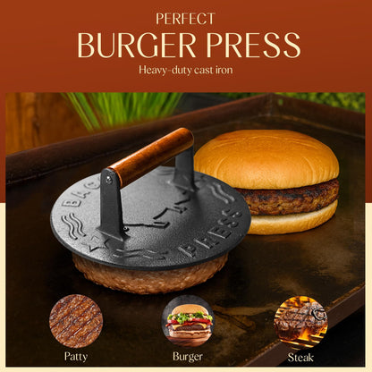 Bellemain grill press — heavy-duty design for even cooking and pressing