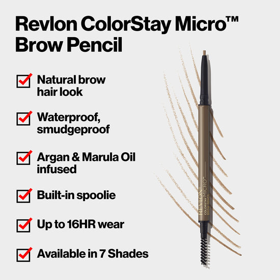 Revlon ColorStay eyebrow pencil — micro tip for precise application
