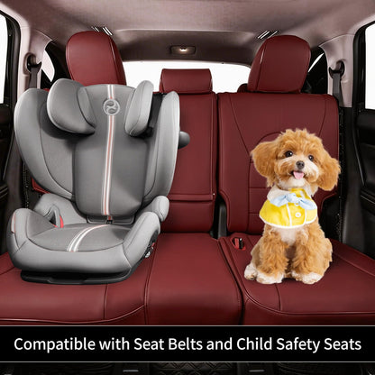 Vehicle seat cover — EKR custom fit leather for Honda Pilot 2016-2022 burgundy