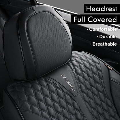 Coverado car seat covers - luxury nappa leather waterproof full set for 5 seats