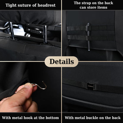 Coverado car seat covers - canvas seat covers for front seats in most vehicles