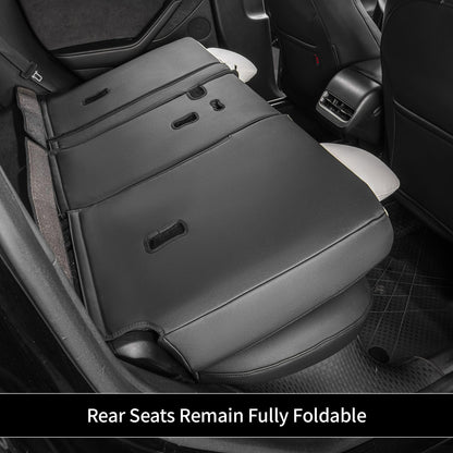 EKR vehicle seat cover — Custom fit faux leather for Tesla Model Y 2021-2024 7 seats