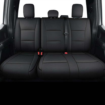 AOMSAZTO vehicle seat covers - Custom fit faux leather for Ford F150 and Super Duty crew cabs 2015-2026