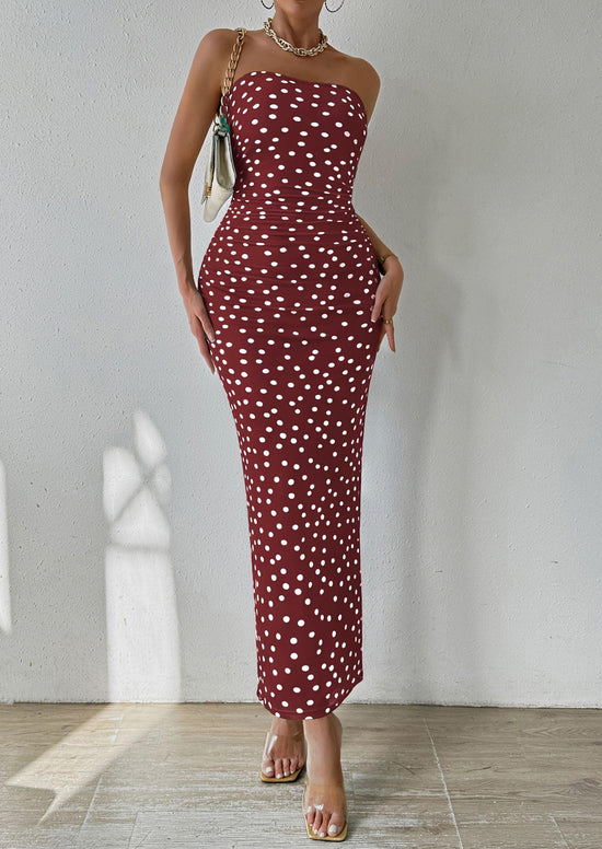 PRETTYGARDEN dress — strapless floral maxi for summer weddings and parties