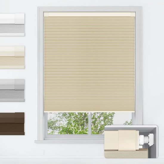 LazBlinds window shade — no tools no drill cordless honeycomb shades for home