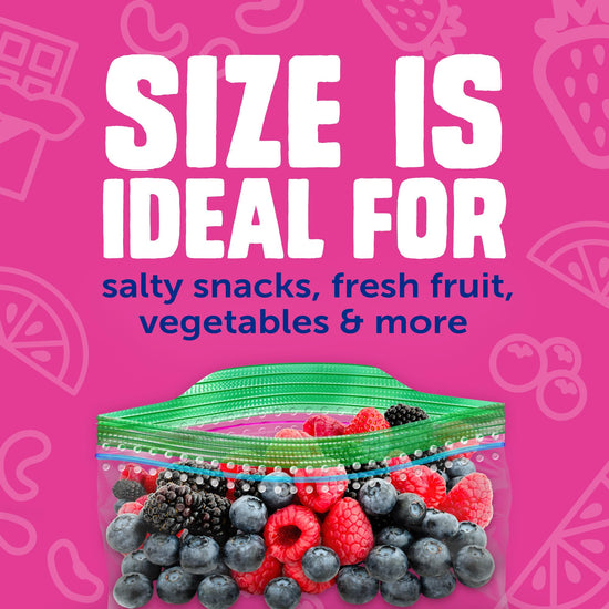 Food storage bag — Ziploc snack bags with EasyGuide texture