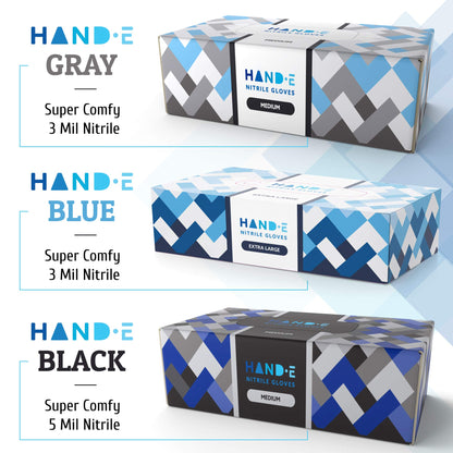 Hand-E protective glove — Blue nitrile, latex free, powder free, food safe