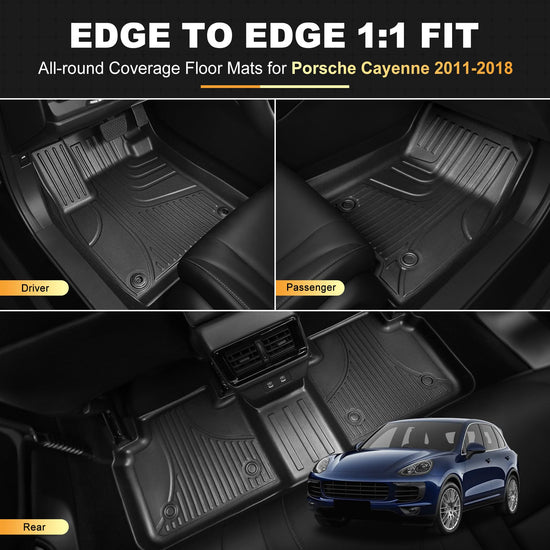 AOMSAZTO vehicle mat — heavy duty TPE all weather protection for Porsche Cayenne 2011-2018