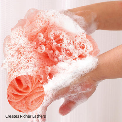 Fu Store bathing sponge — 4 pack loofah set for body wash men and women
