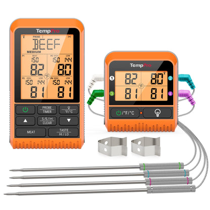 ThermoPro TP829 thermometer — wireless with 1000FT range and 4 meat probes