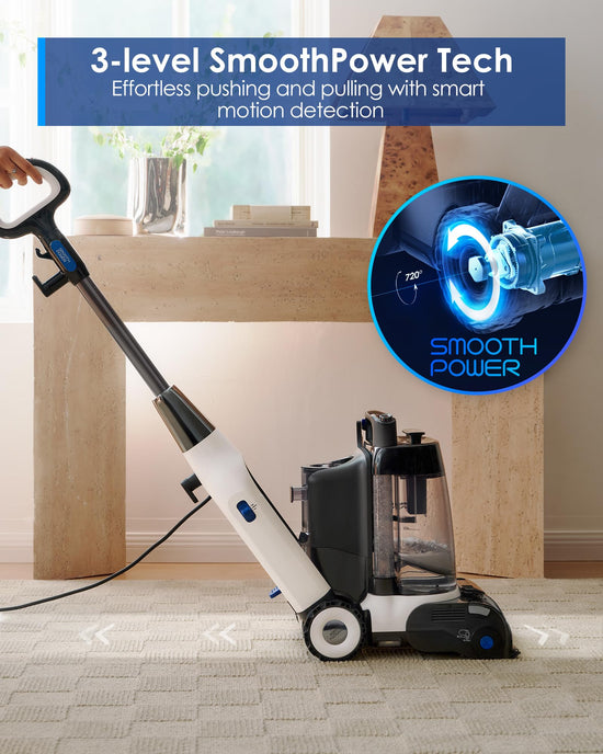 Tineco carpet upholstery cleaning machine — Smart self-cleaning with PowerDry technology