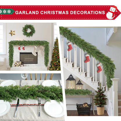 Cedar garland — Christmas decor for mantle, stairs, tables, and fireplaces