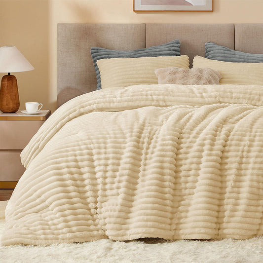 BEDELITE fleece comforter set - soft and cozy design