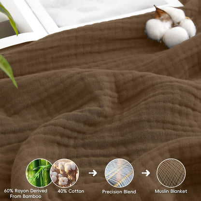 Blanket — 60% rayon 40% cotton muslin from David's Home