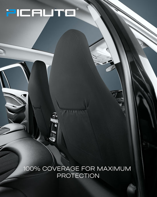 PIC AUTO vehicle seat cover — sports carbon fiber and mesh design, waterproof, universal fit