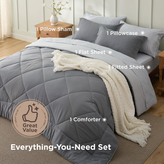 Bedsure bedding set — reversible comforter with sheets and pillowcases