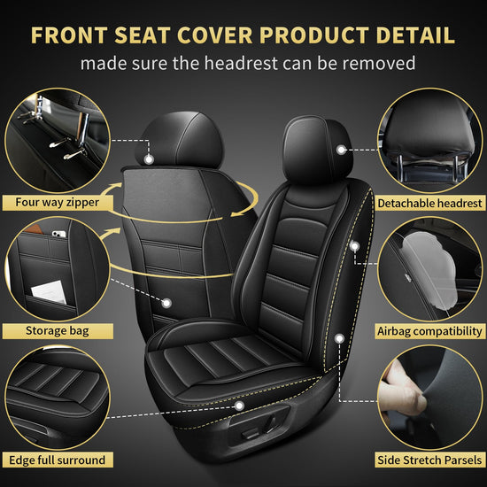 AOMSAZTO Ford Ranger seat covers — custom fit waterproof leather protector