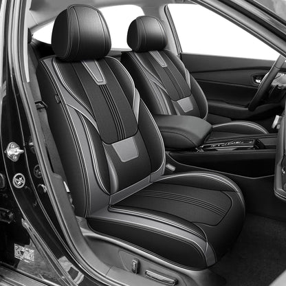 AOMSAZTO vehicle seat cover - Soft and breathable black and grey design