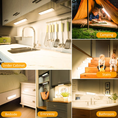YLXS motion sensor cabinet light - wireless and rechargeable night light 2 pack