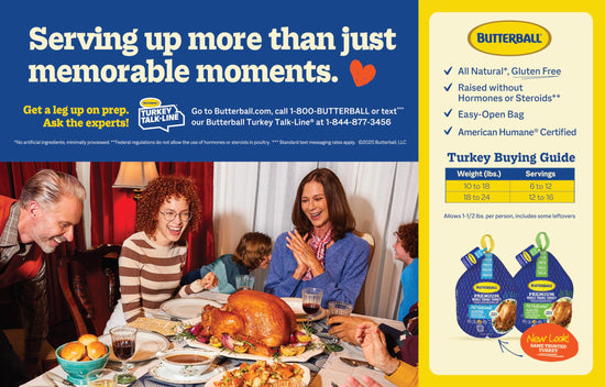 Butterball frozen young turkey - 8 lbs, serves 3 to 5 people.