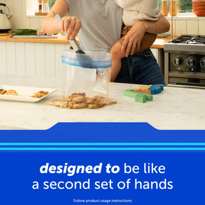 Ziploc quart food storage bags — new stay open design with stand-up bottom