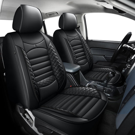 AOMSAZTO vehicle seat covers - Custom leather for Chevrolet Colorado and GMC Canyon Crew Cab 2015-2026