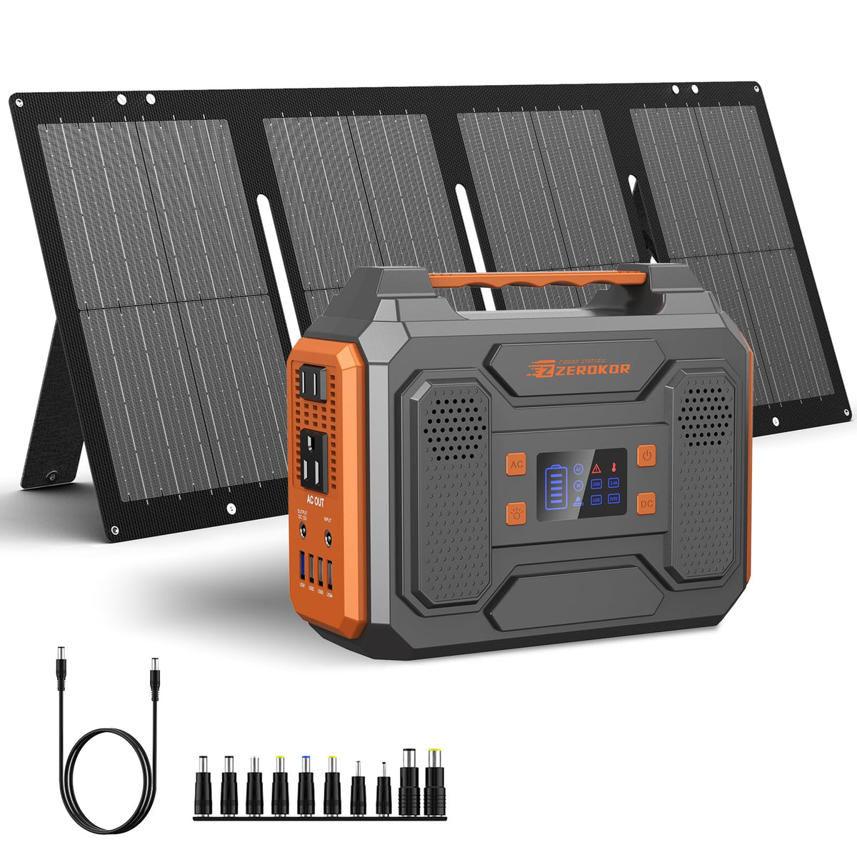 Electricity generator — 300W portable power station with 60W solar panel
