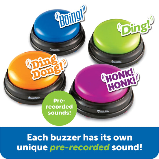 Learning Resources answer buzzers — interactive sound effect buttons for games and trivia