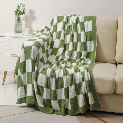 bearberry herringbone throw - lightweight soft blanket